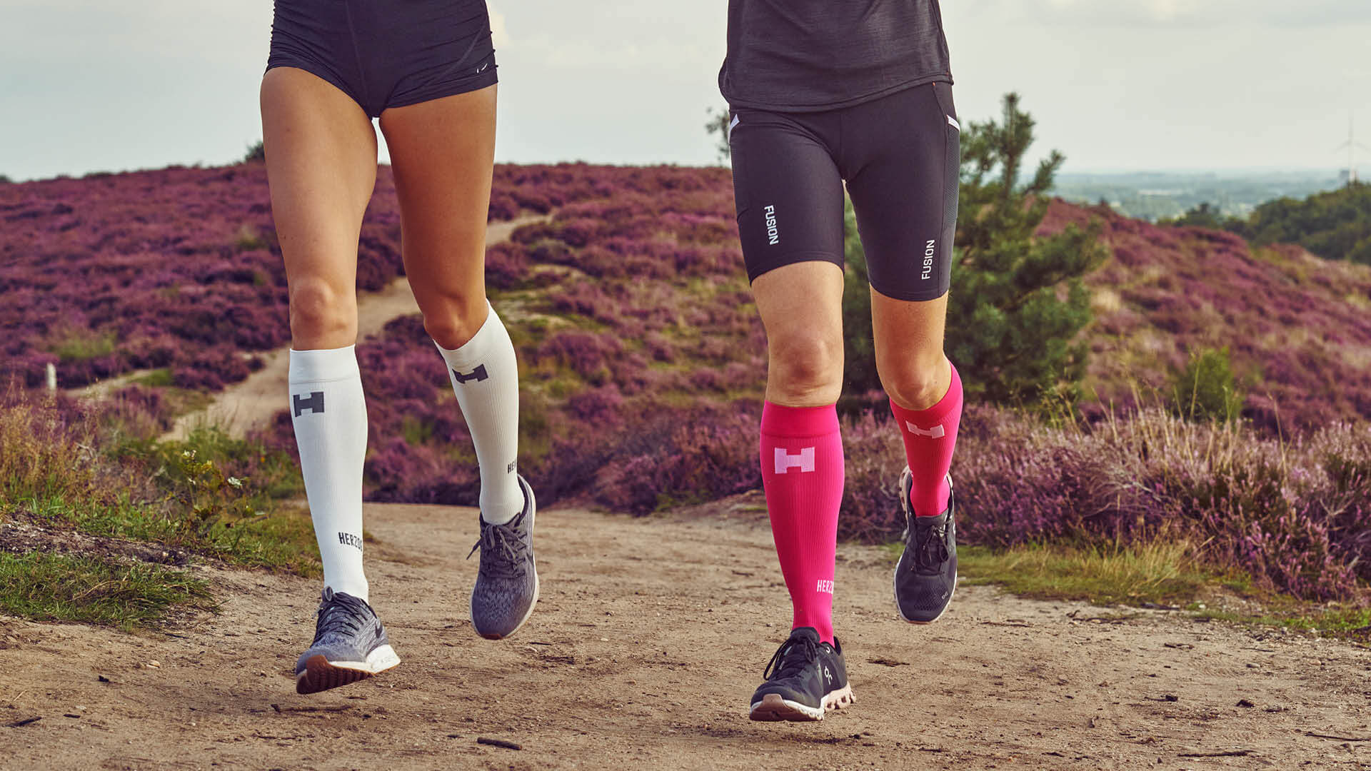 Harm Dormisse 57 1920x1080 Two Pairs of Running Legs on the Heath with Pro Compression Socks