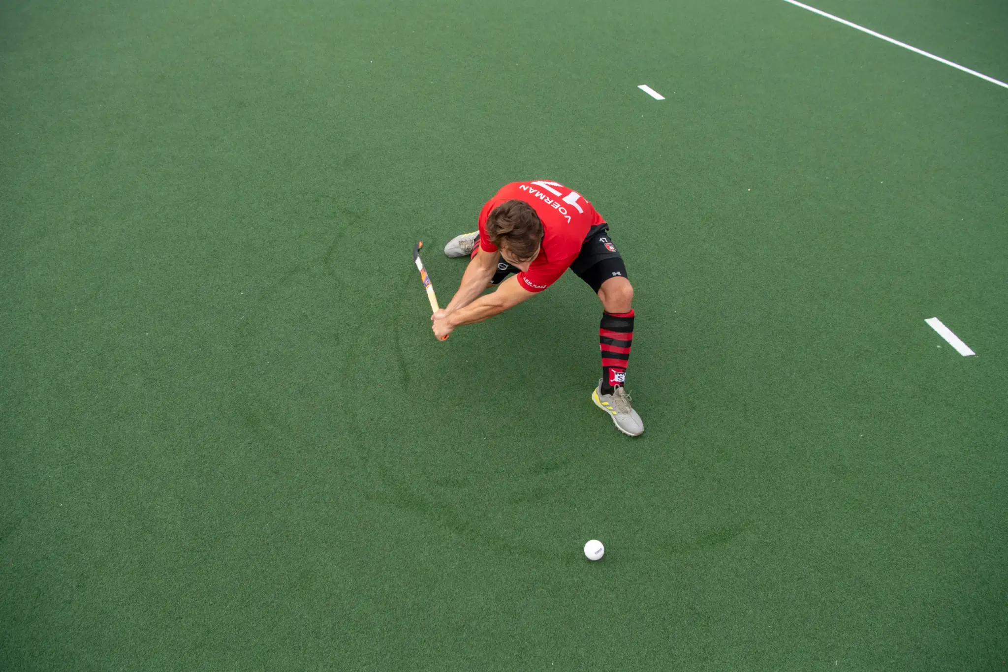 De Compressieshorts van Herzog worden gebruikt by hockey